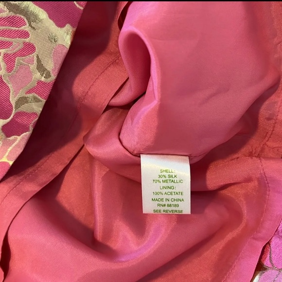 Lilly Pulitzer Kiki Metallic Silk Cocktail Dress - Picture 8 of 9